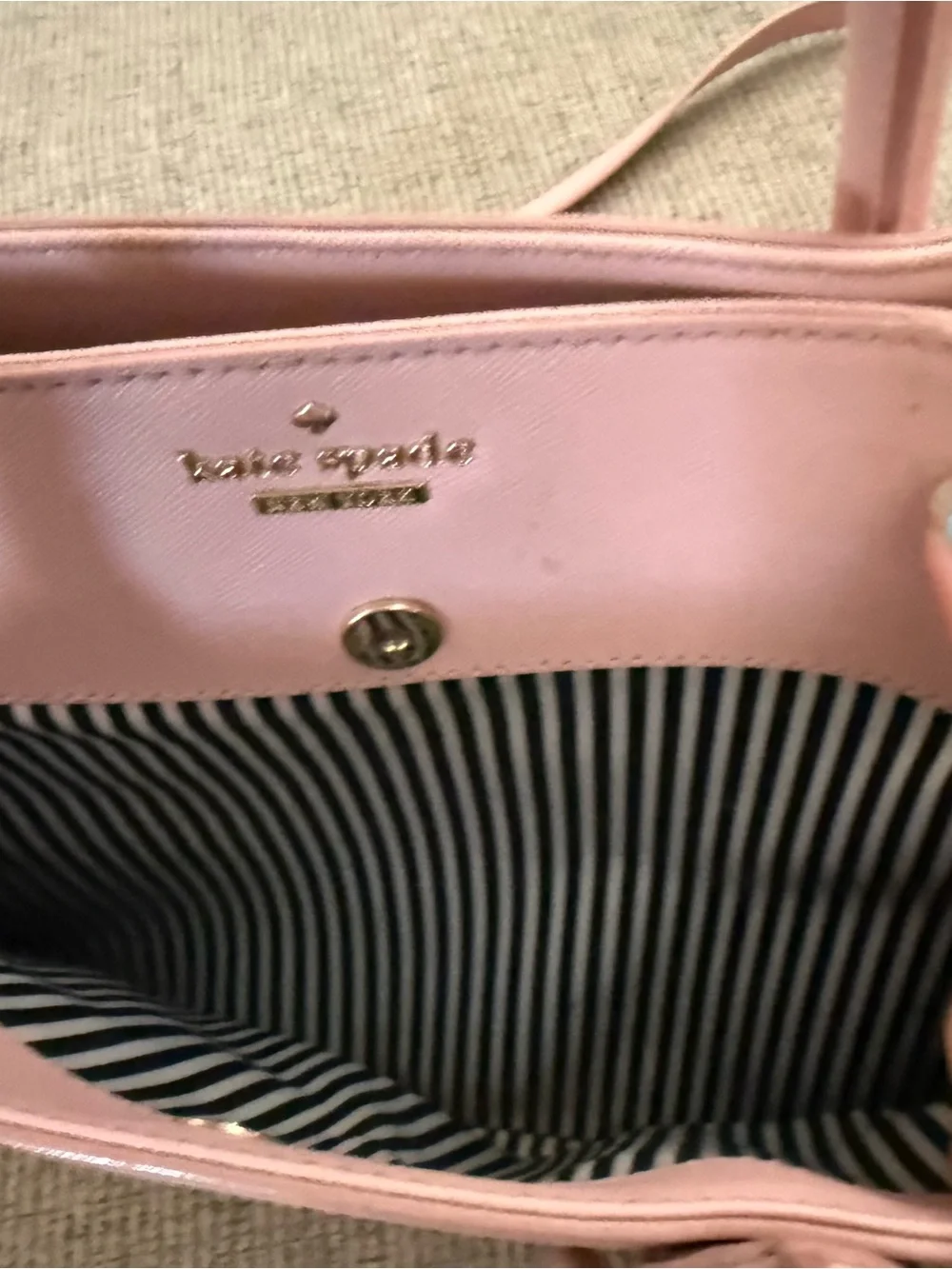 kate spade Blush Pink Perforated Leather Satchel with Crossbody Strap
